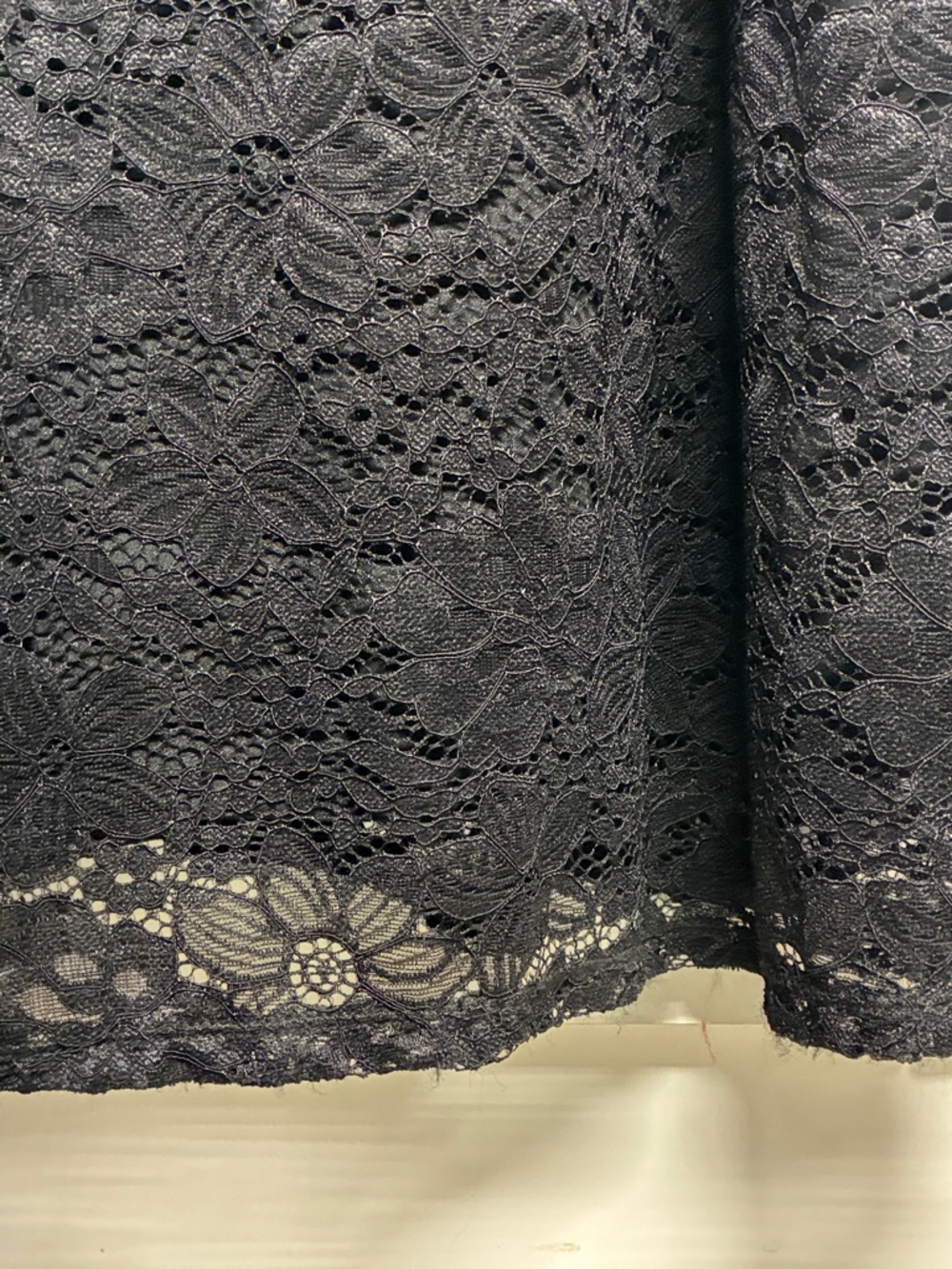 Ellen Weaver Black Lace Maxi with Draped Capelet - Picture 6 of 12